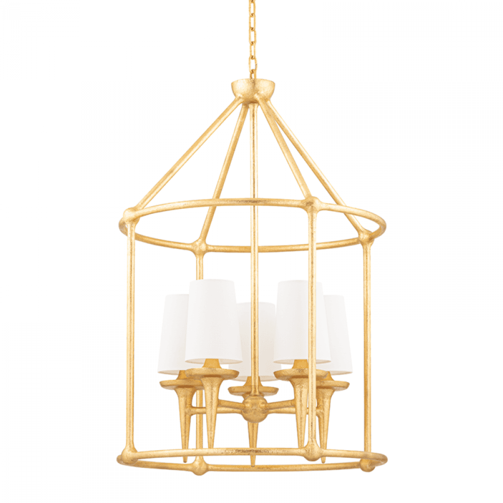 Hudson Valley Torch Chandelier Gold