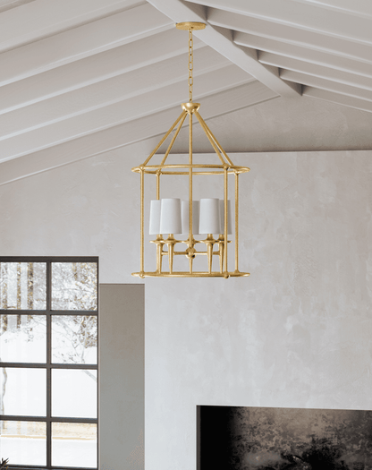 Hudson Valley Torch Chandelier Gold 25"W x 36.75"H
