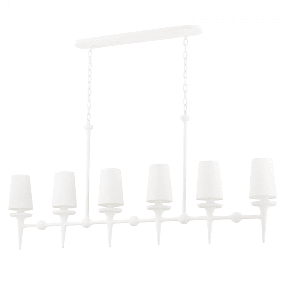 Hudson Valley Torch Linear Chandelier White