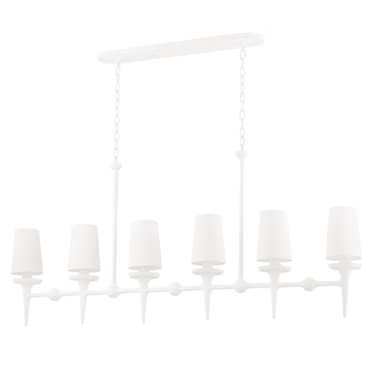 Hudson Valley Torch Linear Chandelier White