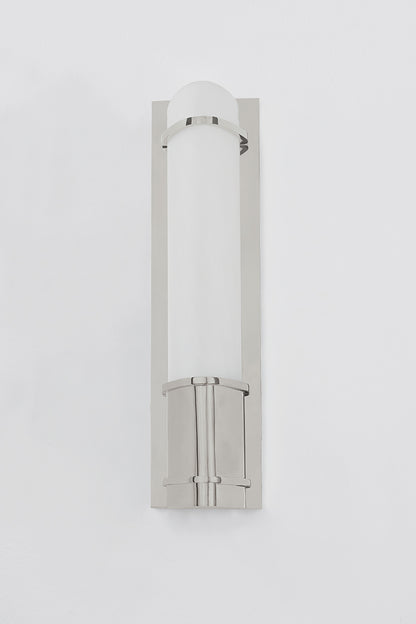 Hudson Valley Tottenville Wall Sconce in Polished Nickel, room setting 1