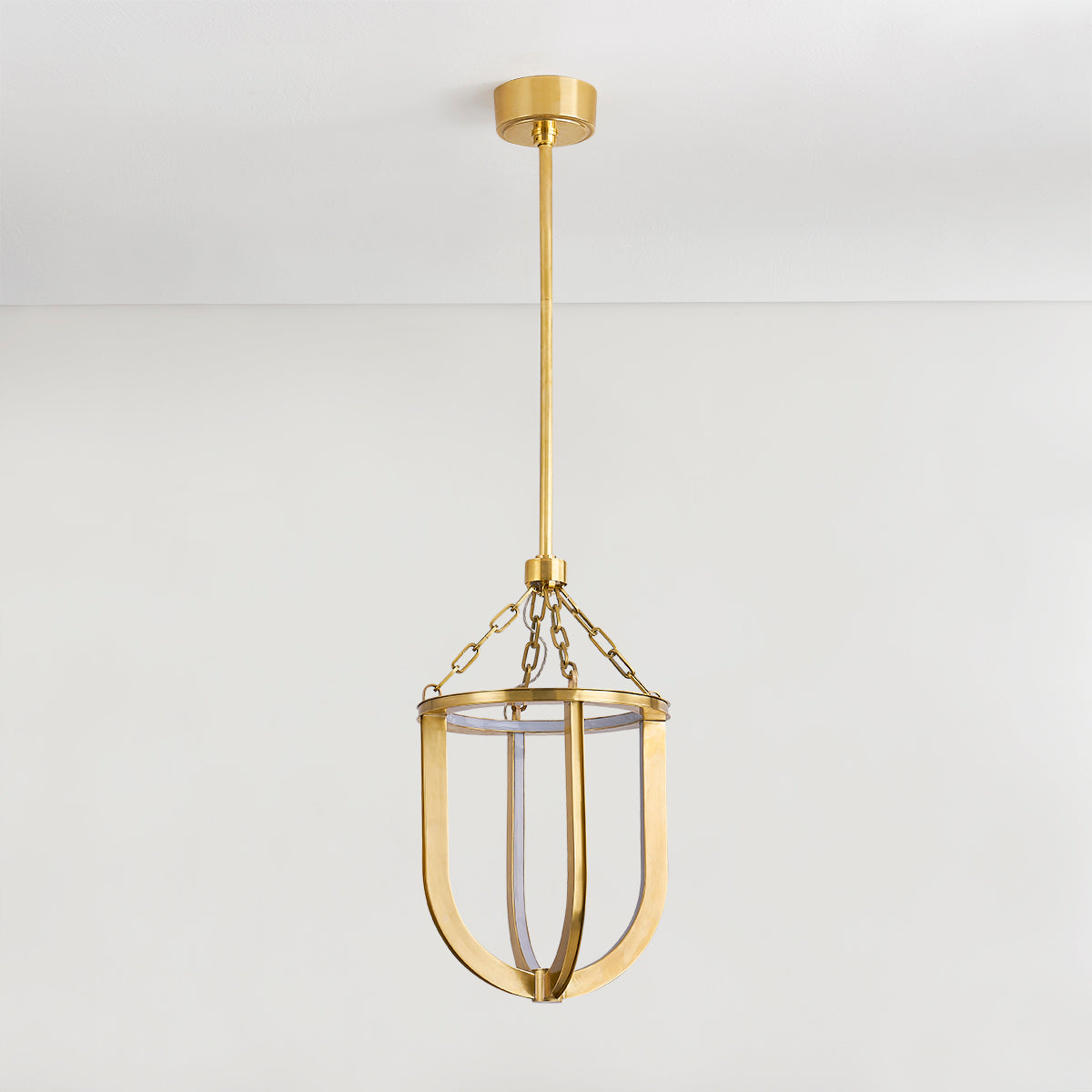 Hudson Valley Tournu 11.5" Lantern in Aged Brass, alternate view 1