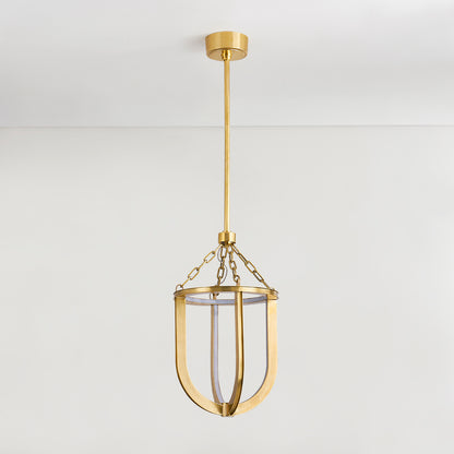 Hudson Valley Tournu 11.5" Lantern in Aged Brass, alternate view 1