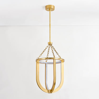 Hudson Valley Tournu 16.25" Lantern in Aged Brass, alternate view 1