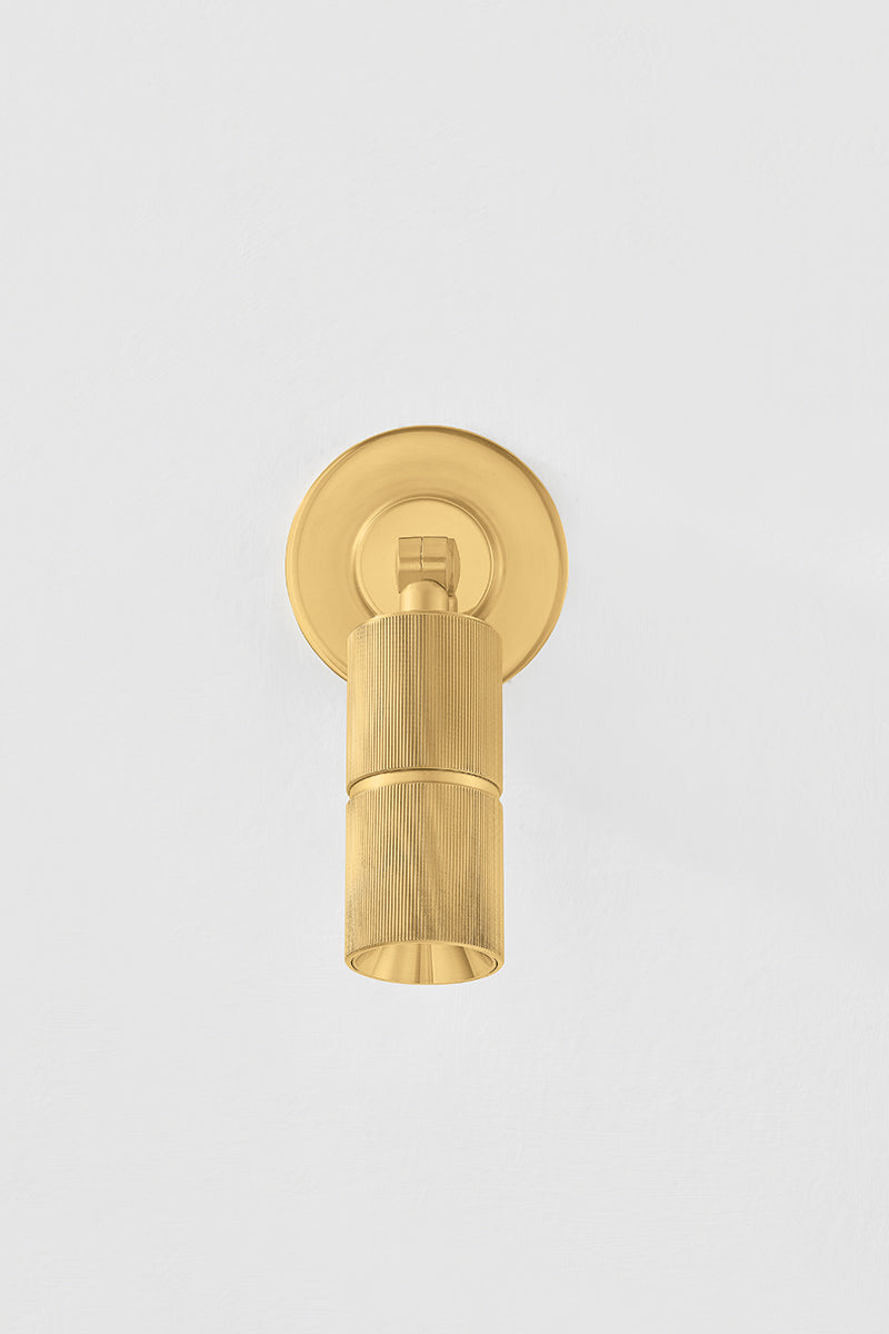 Hudson Valley Truett Wall Sconce in Aged Brass, room setting 1