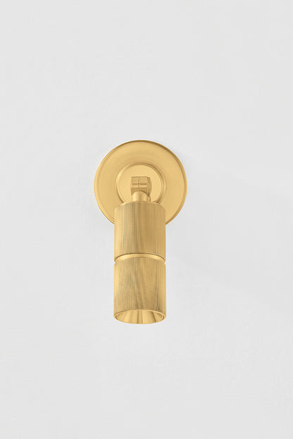 Hudson Valley Truett Wall Sconce in Aged Brass, room setting 1