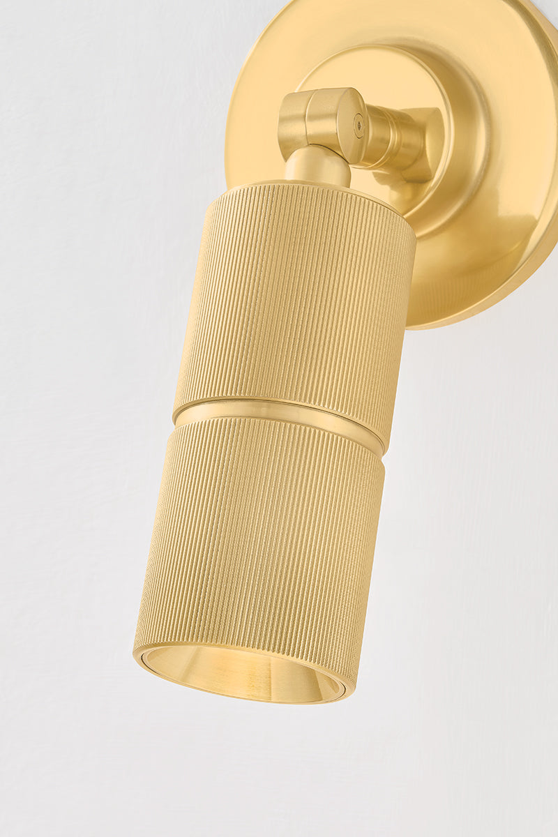Hudson Valley Truett Wall Sconce in Aged Brass, room setting 2