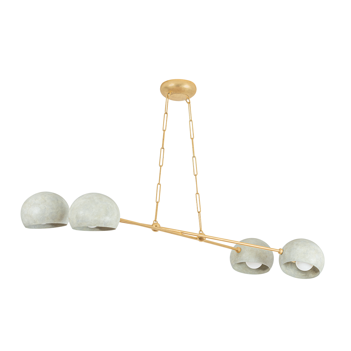 Hudson Valley Turner 4-Light Chandelier Vintage Gold Leaf