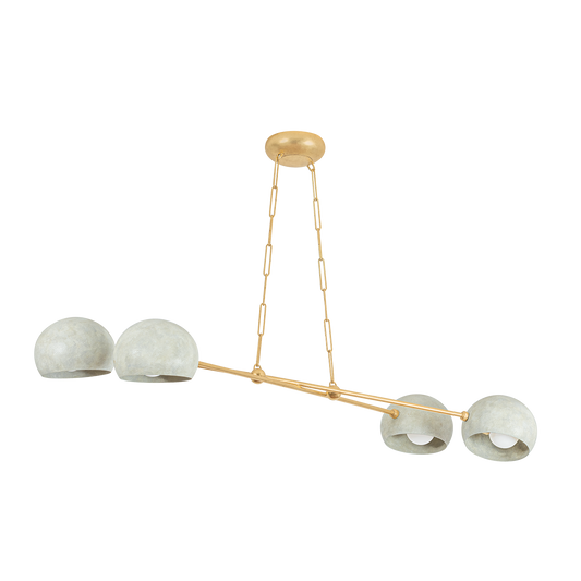 Hudson Valley Turner 4-Light Chandelier Vintage Gold Leaf