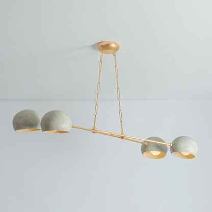 Hudson Valley Turner 4-Light Chandelier in Vintage Gold Leaf, alternate view 1