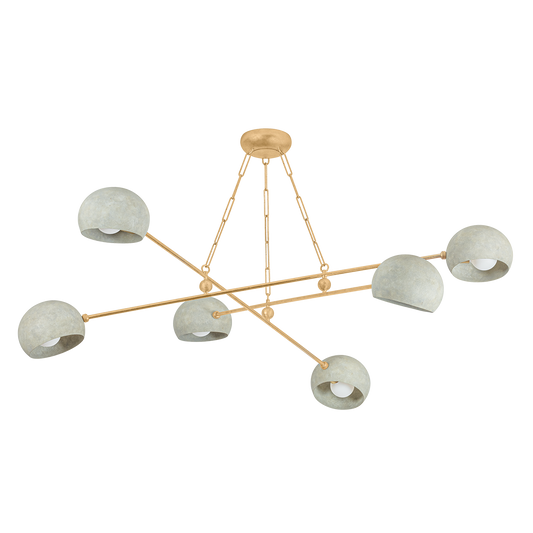 Hudson Valley Turner 6-Light Chandelier Vintage Gold Leaf
