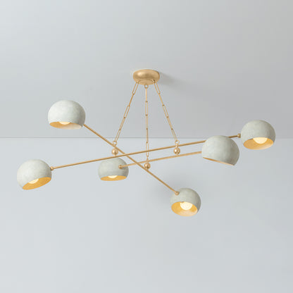 Hudson Valley Turner 6-Light Chandelier in Vintage Gold Leaf, alternate view 1