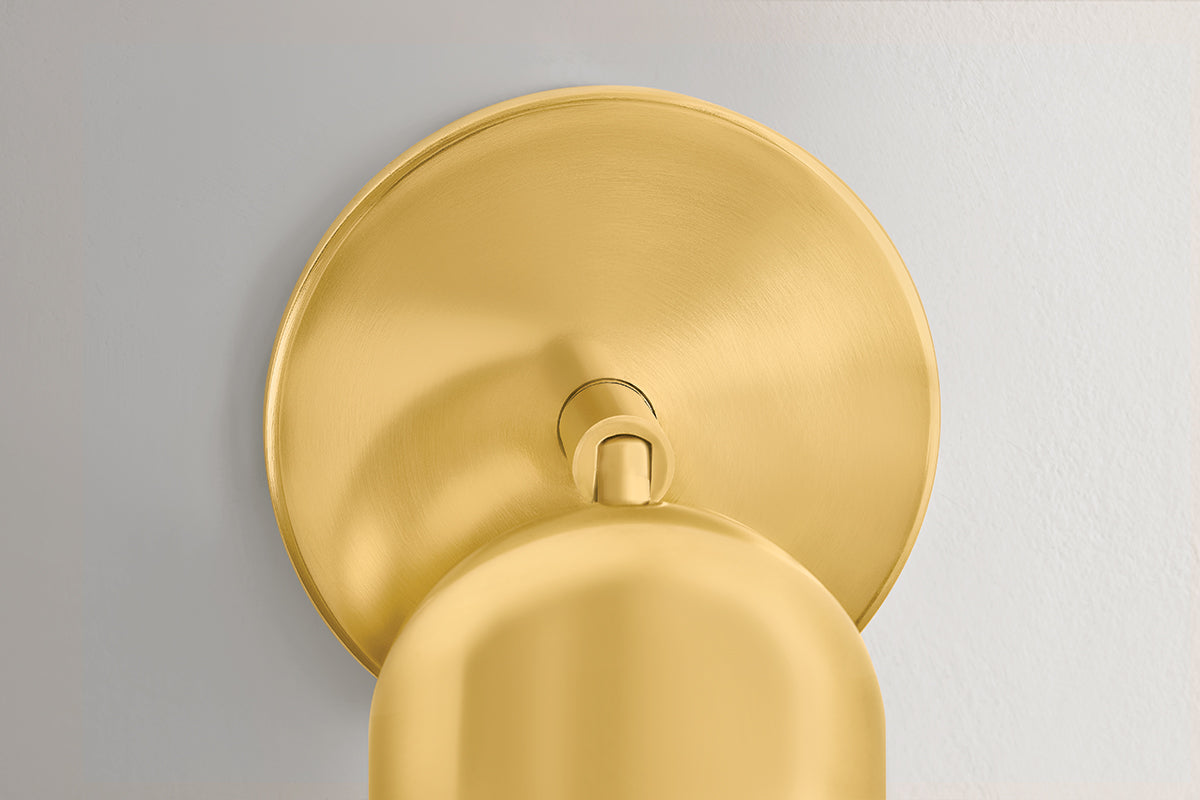 Hudson Valley Tuthill Flush Mount in Aged Brass, room setting 10
