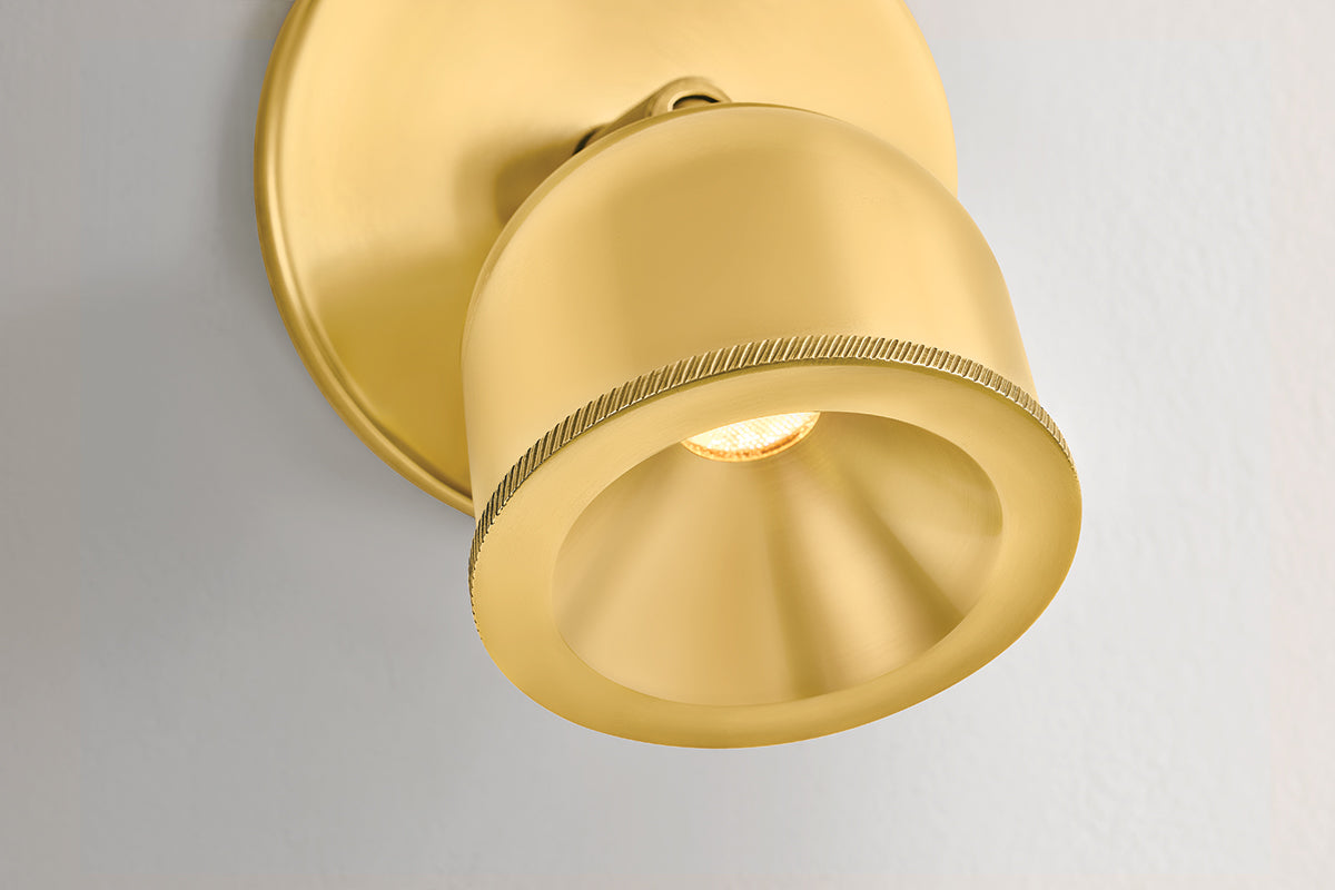 Hudson Valley Tuthill Flush Mount in Aged Brass, room setting 12