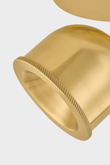 Hudson Valley Tuthill Flush Mount in Aged Brass, room setting 13