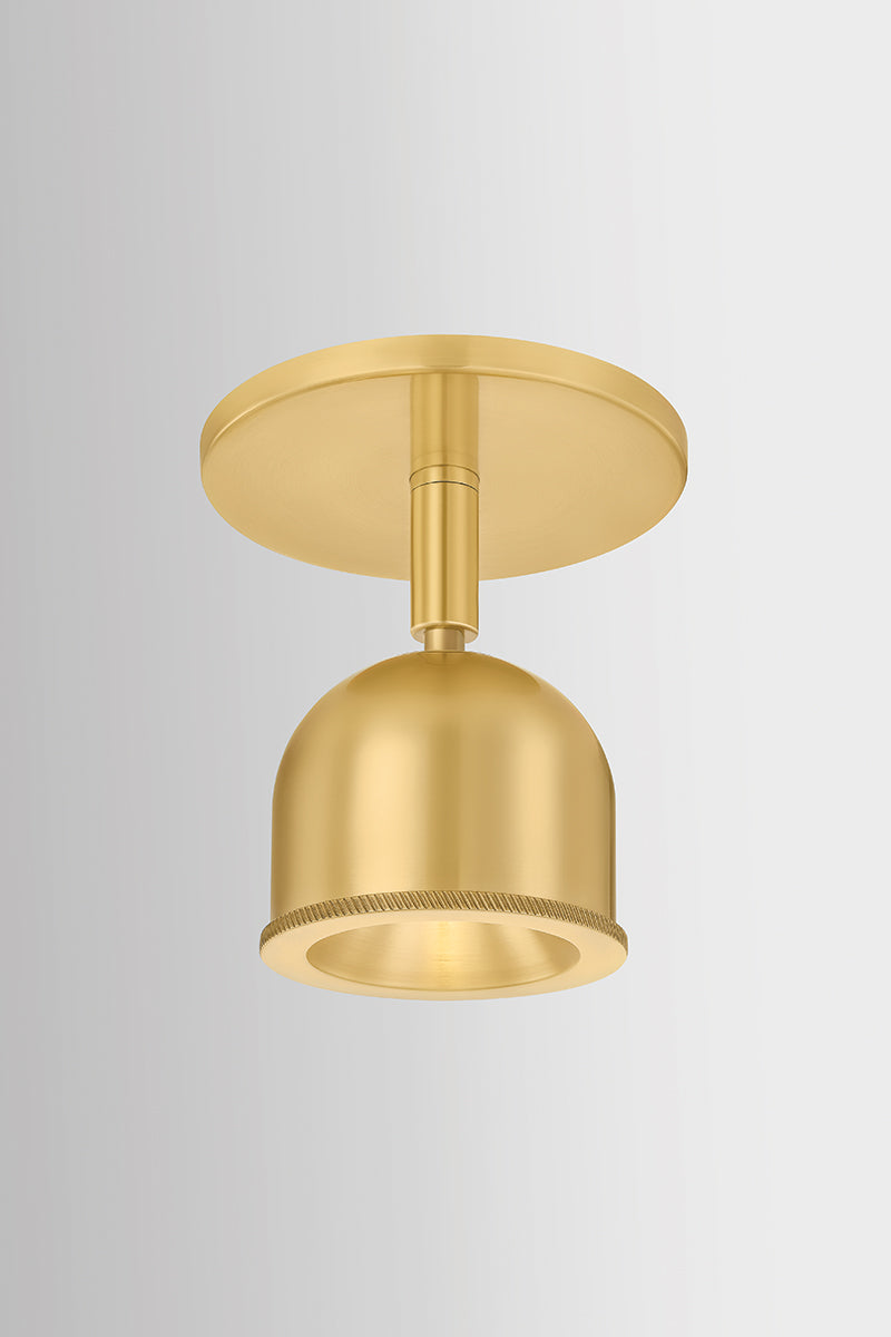 Hudson Valley Tuthill Flush Mount in Aged Brass, room setting 14