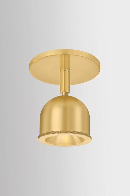Hudson Valley Tuthill Flush Mount in Aged Brass, room setting 14