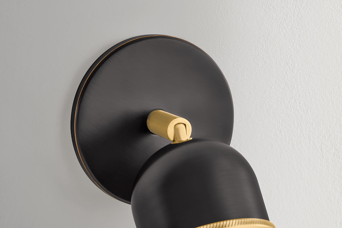 Hudson Valley Tuthill Flush Mount in Aged Brass, room setting 3