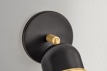 Hudson Valley Tuthill Flush Mount in Aged Brass, room setting 3