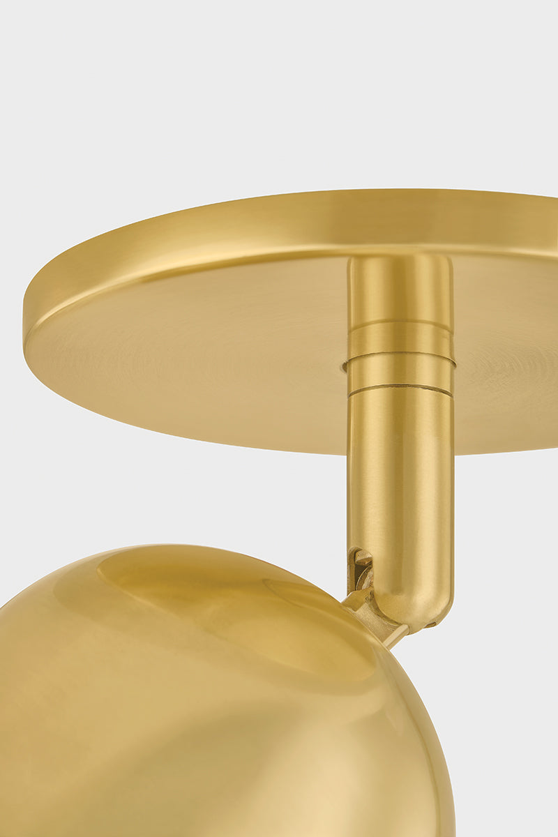 Hudson Valley Tuthill Flush Mount in Aged Brass, room setting 9