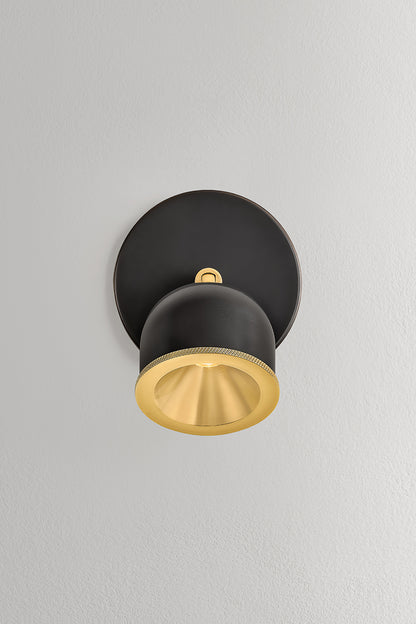 Hudson Valley Tuthill Flush Mount in Aged Brass / Distressed Bronze, room setting 1