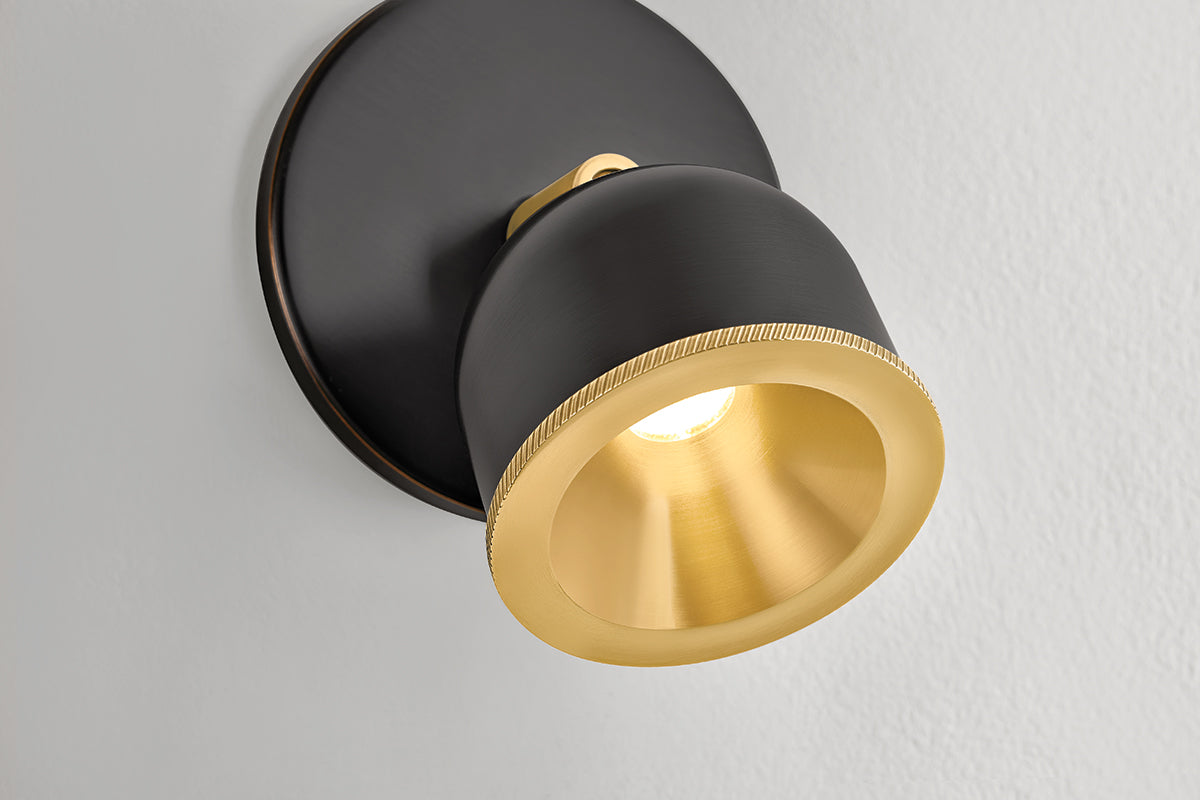 Hudson Valley Tuthill Flush Mount in Aged Brass / Distressed Bronze, room setting 5