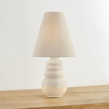 Hudson Valley Tybee Table Lamp in Aged Brass / Ceramic Elemental White, alternate view 2