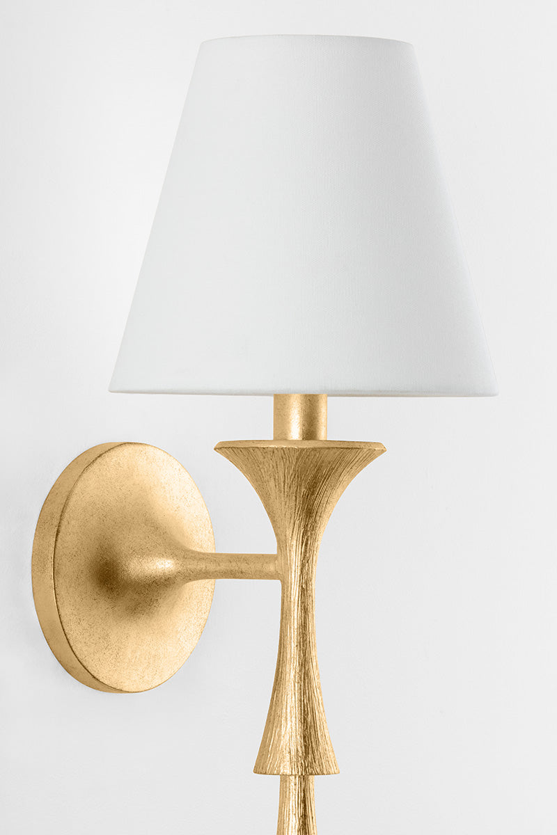 Hudson Valley Vails Gate Wall Sconce in Vintage Gold Leaf, room setting 3