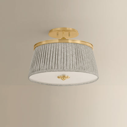 Hudson Valley Valeria 2-Light Semi-Flush Mount in Aged Brass, alternate view 1