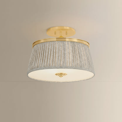 Hudson Valley Valeria 2-Light Semi-Flush Mount in Aged Brass, alternate view 2