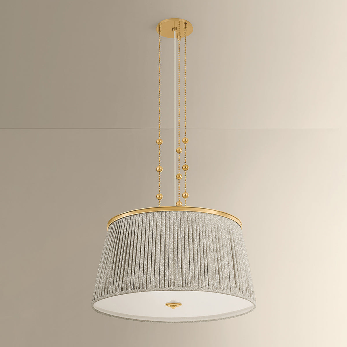 Hudson Valley Valeria 3-Light Pendant in Aged Brass, alternate view 1