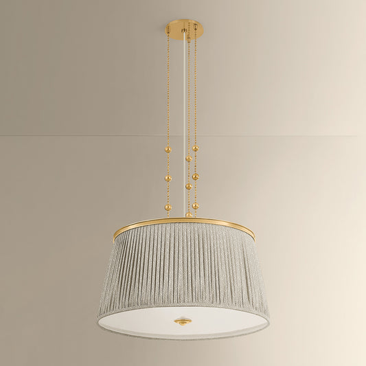 Hudson Valley Valeria 3-Light Pendant in Aged Brass, alternate view 1