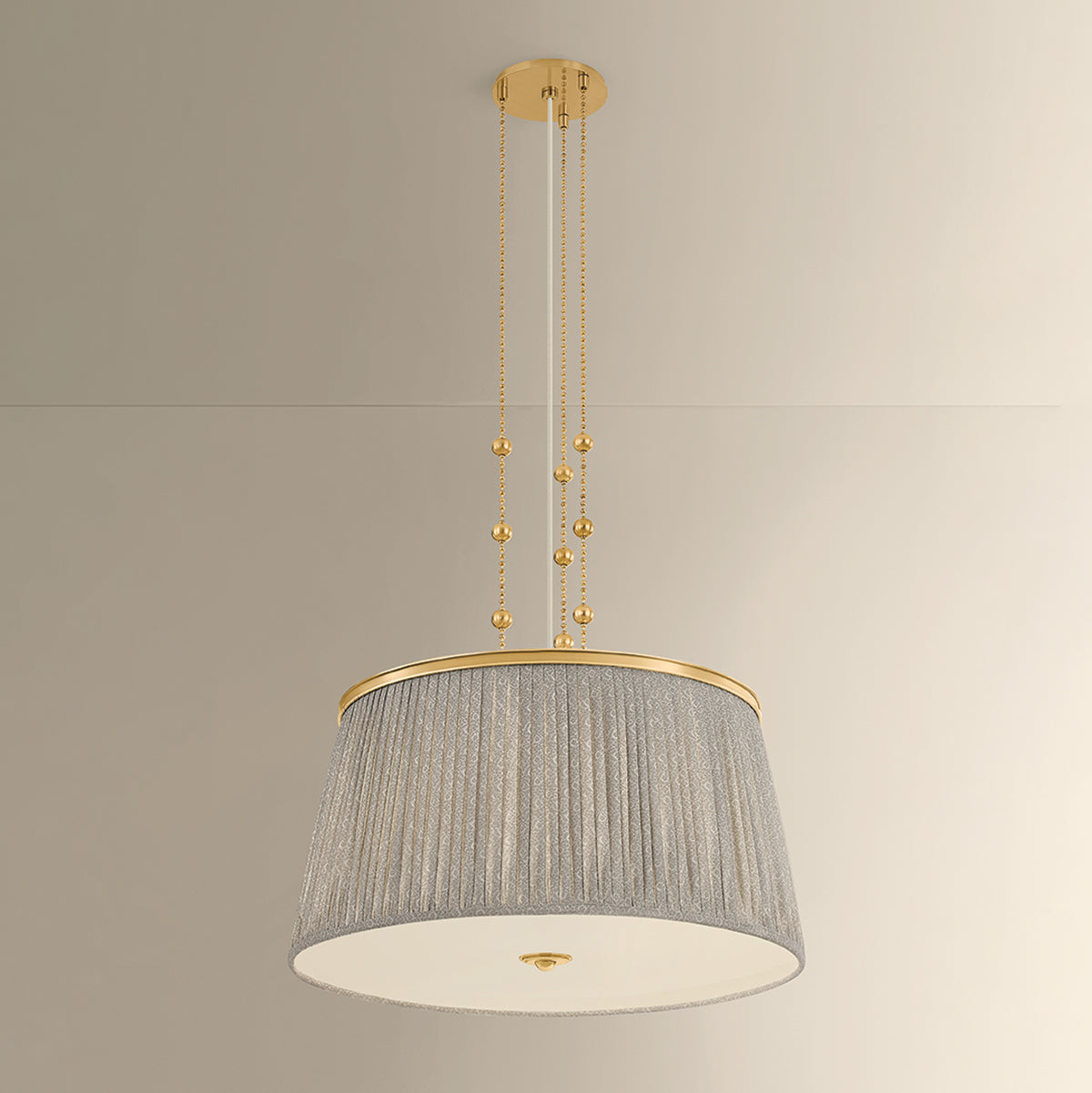Hudson Valley Valeria 3-Light Pendant in Aged Brass, alternate view 2