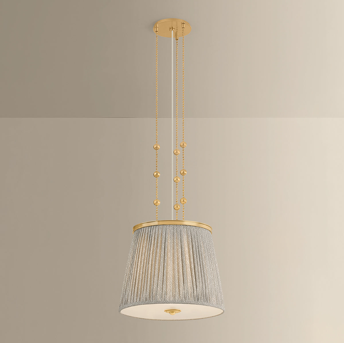 Hudson Valley Valeria Pendant in Aged Brass, alternate view 2