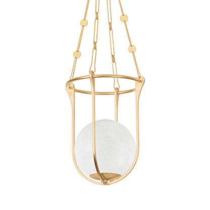 Hudson Valley Verbank 13.75" Lantern Vintage Gold Leaf