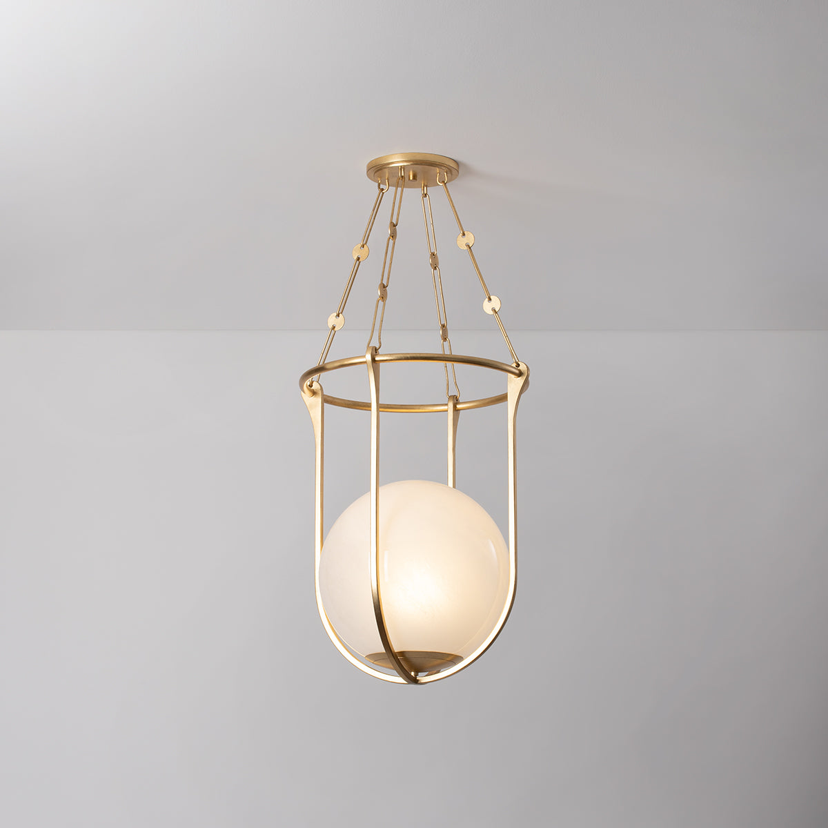 Hudson Valley Verbank 17.75" Lantern in Vintage Gold Leaf, alternate view 1