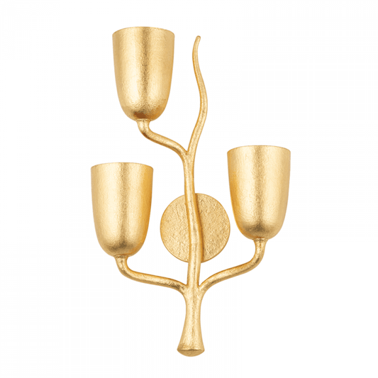Hudson Valley Vine Left Wall Sconce Gold