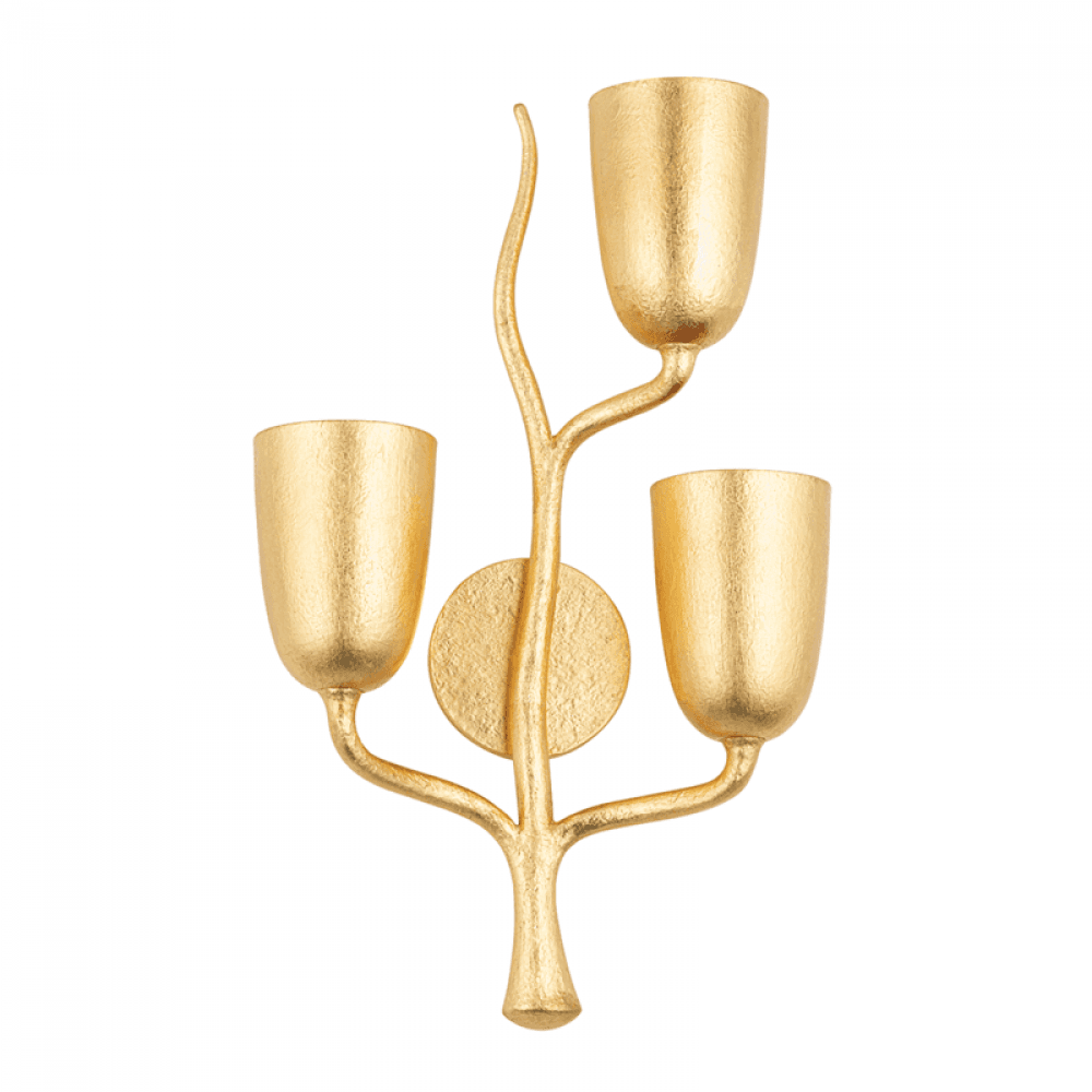 Hudson Valley Vine Right Wall Sconce Gold