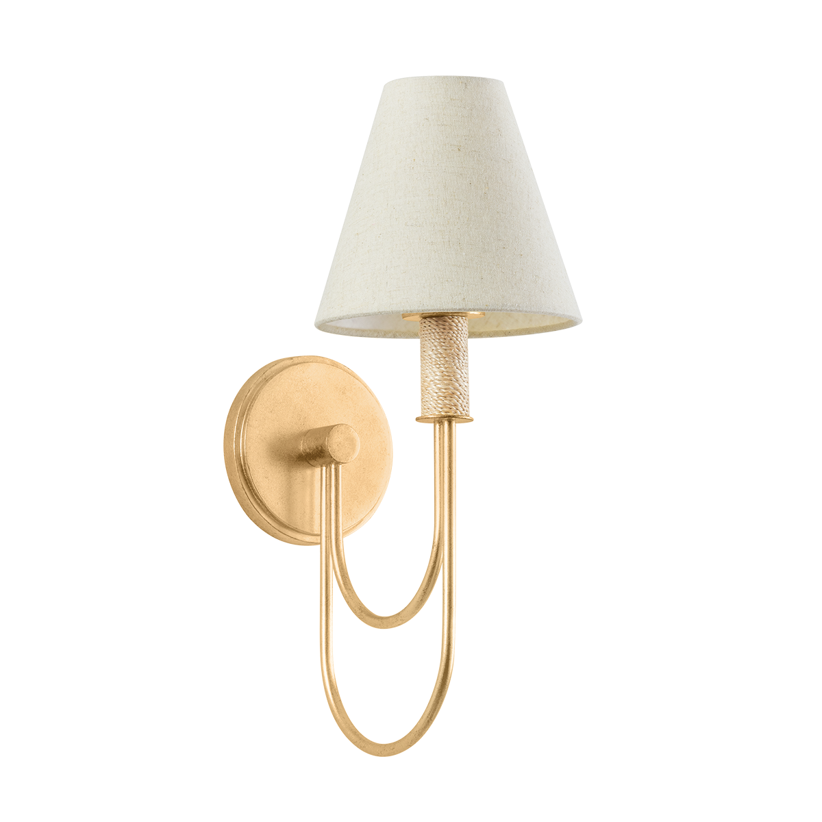 Hudson Valley Warrensburg Wall Sconce Vintage Gold Leaf