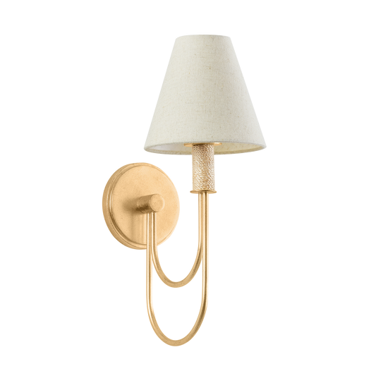 Hudson Valley Warrensburg Wall Sconce Vintage Gold Leaf