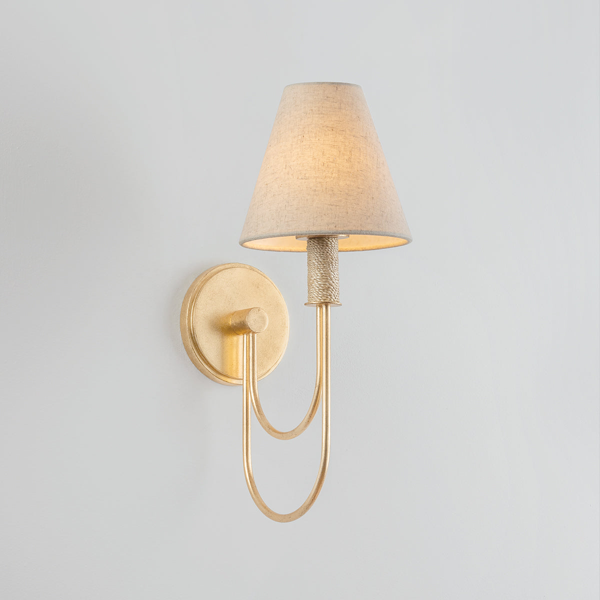 Hudson Valley Warrensburg Wall Sconce in Vintage Gold Leaf, alternate view 1