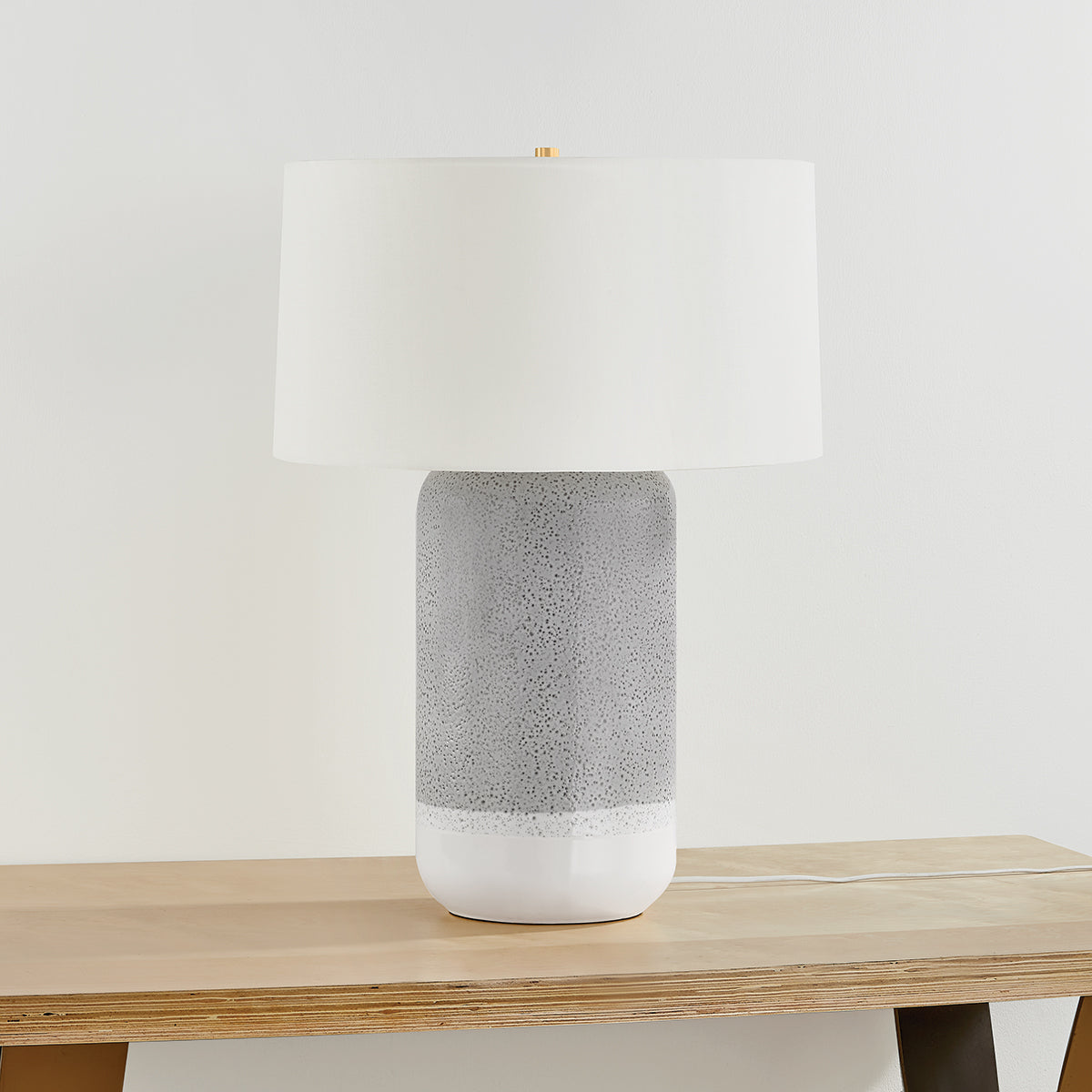 Hudson Valley Washingtonville Table Lamp in Aged Brass / Ceramic Blue Shore, alternate view 1