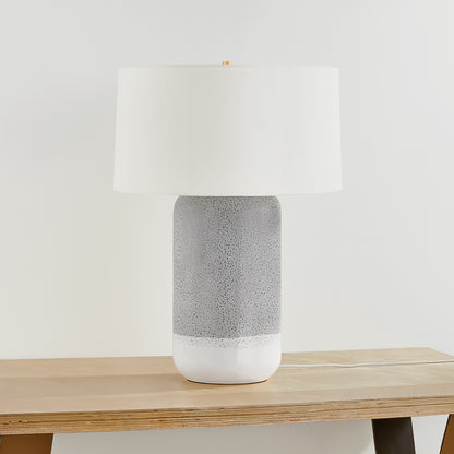 Hudson Valley Washingtonville Table Lamp in Aged Brass / Ceramic Blue Shore, alternate view 1