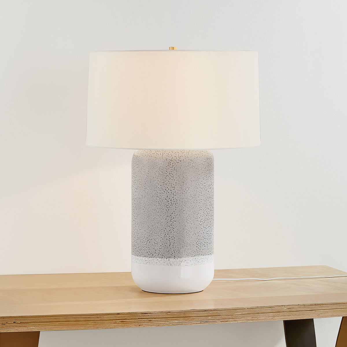 Hudson Valley Washingtonville Table Lamp in Aged Brass / Ceramic Blue Shore, alternate view 2
