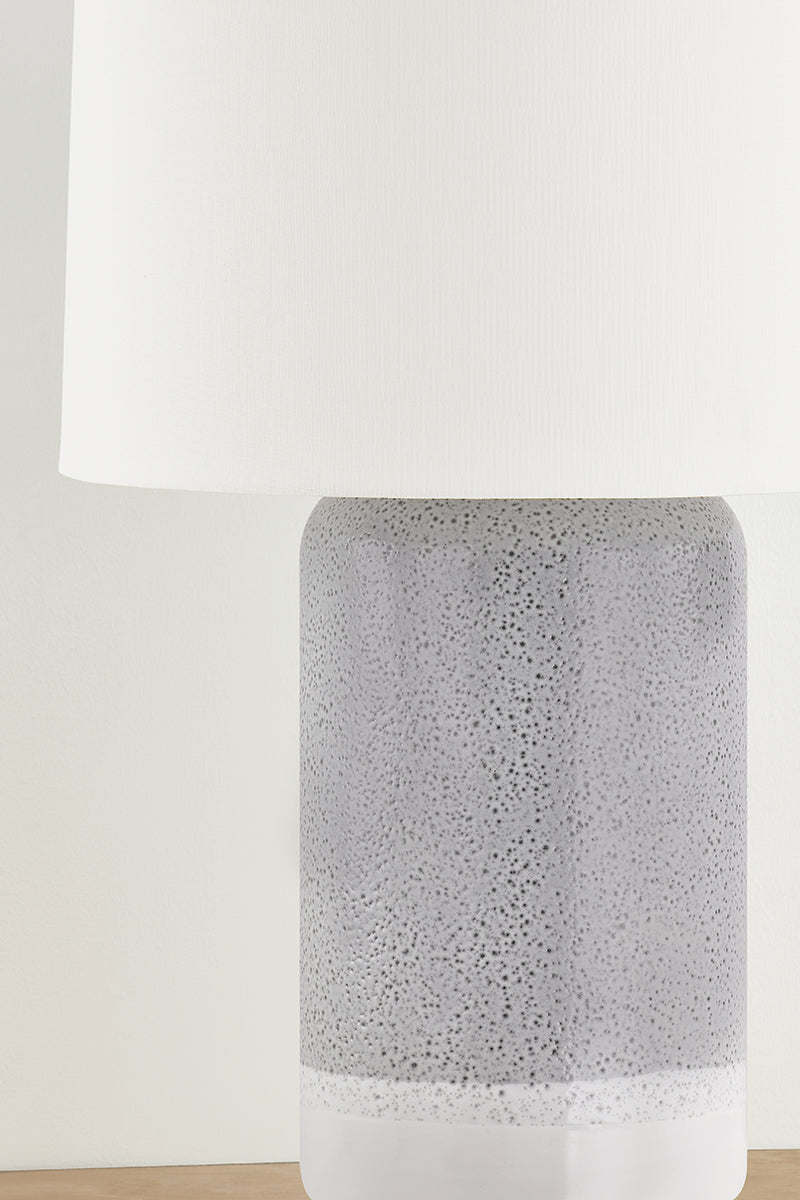 Hudson Valley Washingtonville Table Lamp in Aged Brass / Ceramic Blue Shore, room setting 1