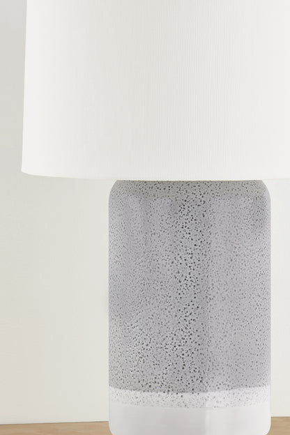 Hudson Valley Washingtonville Table Lamp in Aged Brass / Ceramic Blue Shore, room setting 1