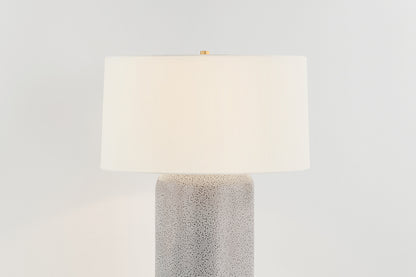 Hudson Valley Washingtonville Table Lamp in Aged Brass / Ceramic Blue Shore, room setting 3