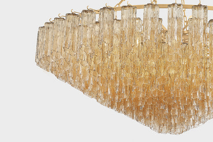 Hudson Valley Watertown 33-Light Chandelier in Aged Brass, room setting 2