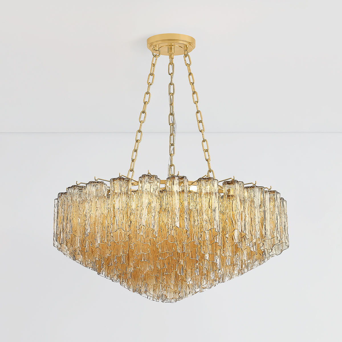 Hudson Valley Watertown 9-Light Chandelier in Aged Brass, alternate view 2
