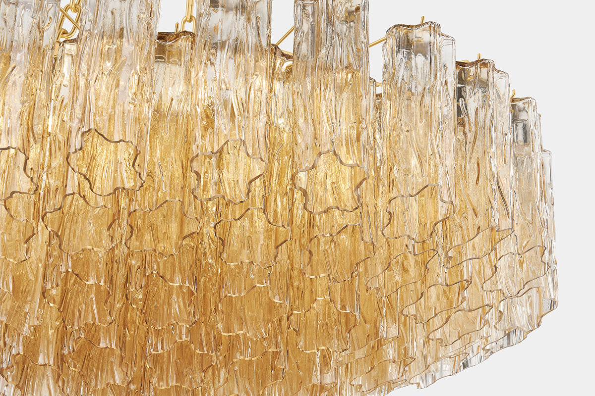 Hudson Valley Watertown 9-Light Chandelier in Aged Brass, room setting 2